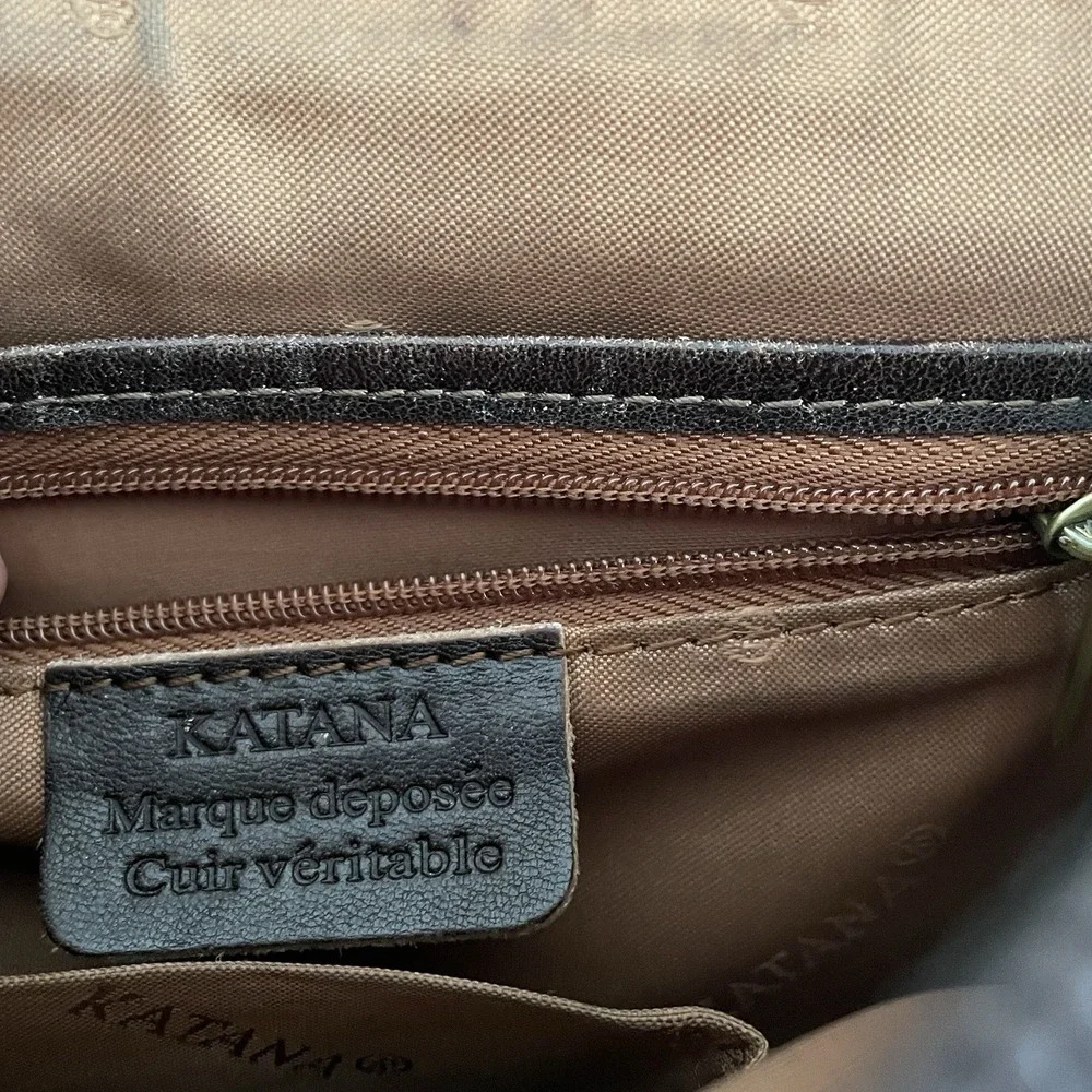 Katana Leather Messenger Bag Brown Crossbody Satchel‎ Travel Dad Bag